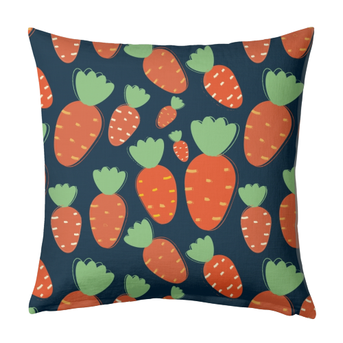 Carrots pattern - designed cushion by Ania Wieclaw