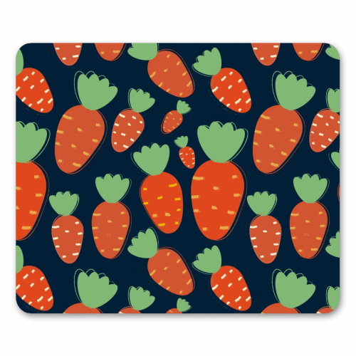 Carrots pattern - funny mouse mat by Ania Wieclaw