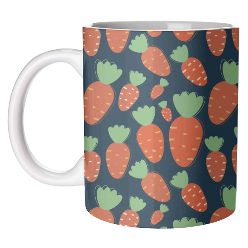 Carrots pattern - unique mug by Ania Wieclaw