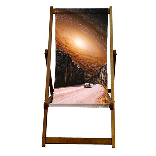 Intergalactic Highway - canvas deck chair by taudalpoi