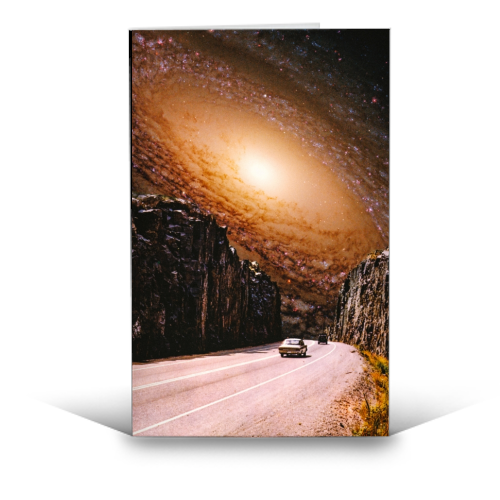 Intergalactic Highway - funny greeting card by taudalpoi