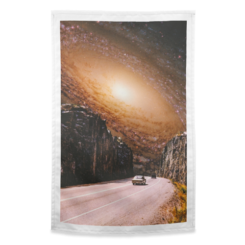 Intergalactic Highway - funny tea towel by taudalpoi