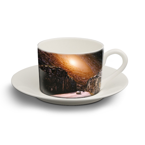 Intergalactic Highway - personalised cup and saucer by taudalpoi