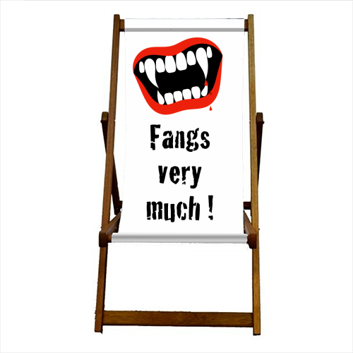 Fangs Very Much ! - canvas deck chair by Adam Regester