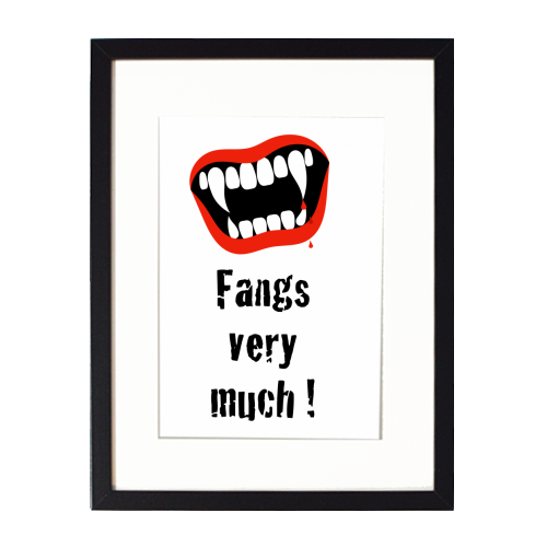 Fangs Very Much ! - framed poster print by Adam Regester