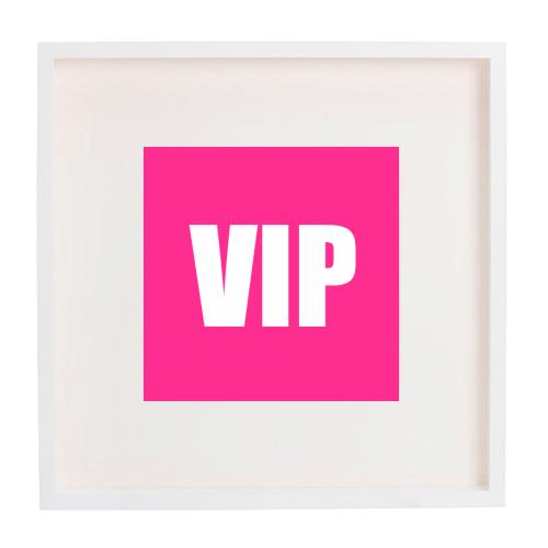 VIP ( pink version ) - framed poster print by Adam Regester