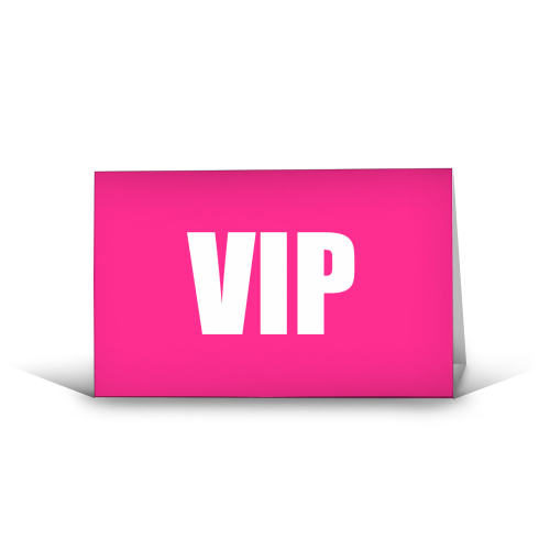 VIP ( pink version ) - funny greeting card by Adam Regester