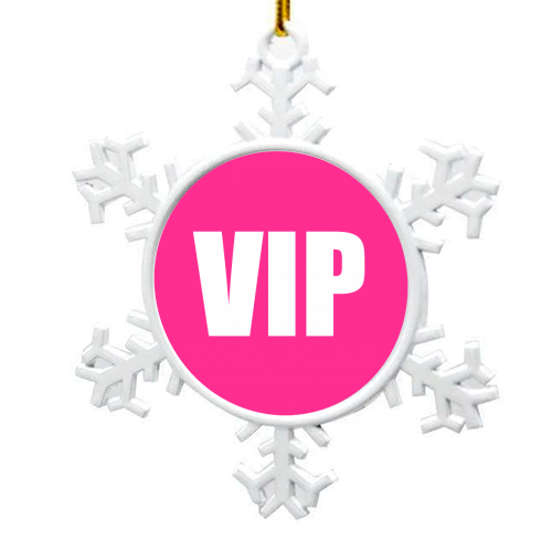VIP ( pink version ) - snowflake decoration by Adam Regester