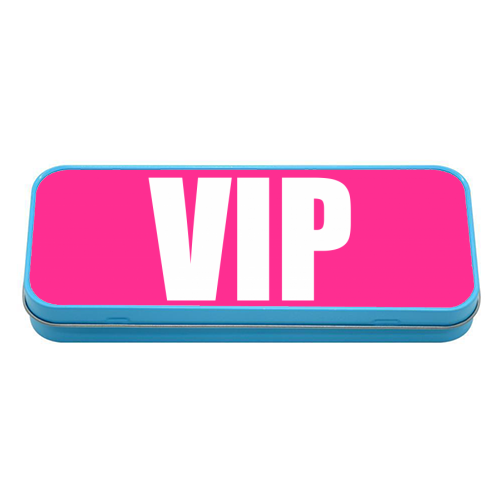 VIP ( pink version ) - tin pencil case by Adam Regester