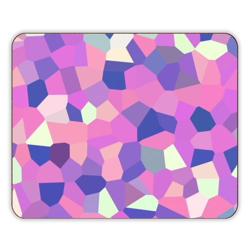 Pink Purple Blue and Yellow Mosaic - designer placemat by Kaleiope Studio
