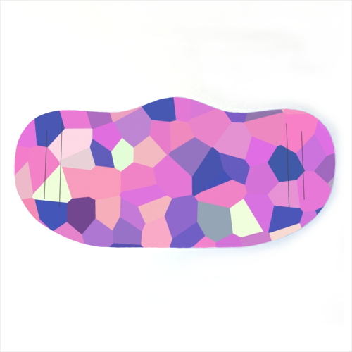 Pink Purple Blue and Yellow Mosaic - face cover mask by Kaleiope Studio