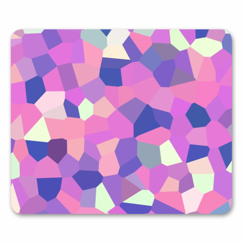 Pink Purple Blue and Yellow Mosaic - funny mouse mat by Kaleiope Studio
