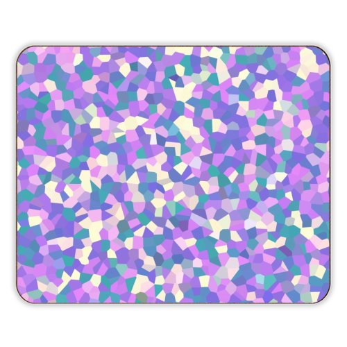 Purple Teal Pink and Yellow Mosaic - designer placemat by Kaleiope Studio