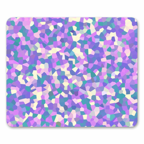 Purple Teal Pink and Yellow Mosaic - funny mouse mat by Kaleiope Studio