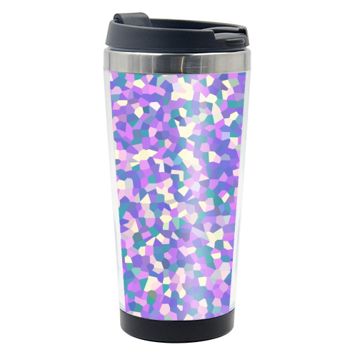 Purple Teal Pink and Yellow Mosaic - photo water bottle by Kaleiope Studio