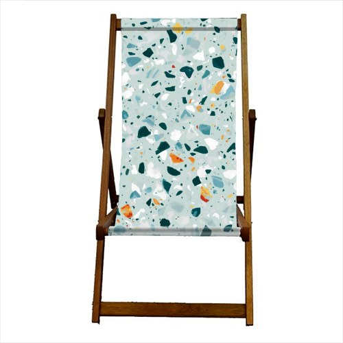 Mint Terrazzo - canvas deck chair by Uma Prabhakar Gokhale