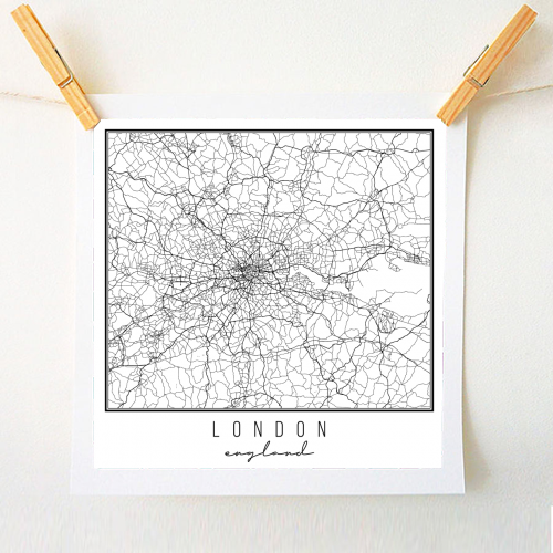 London England Street Map - A1 - A4 art print by Toni Scott