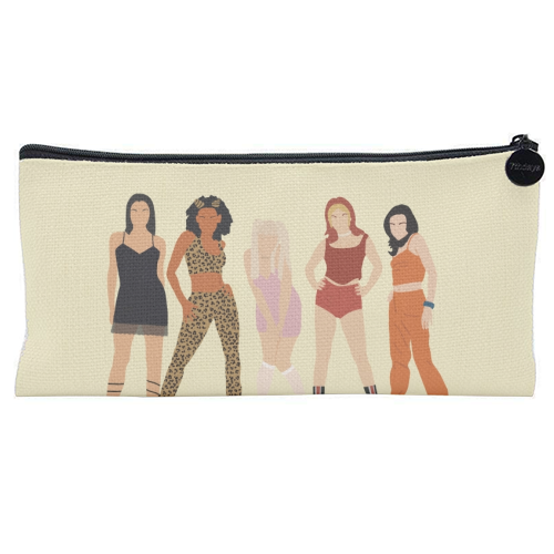 Spice Girls - flat pencil case by Cheryl Boland