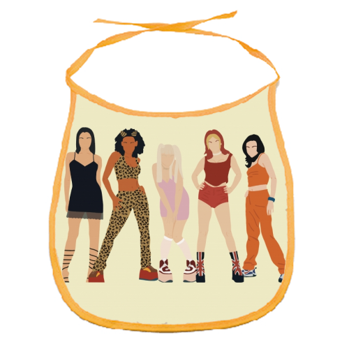 Spice Girls - funny baby bib by Cheryl Boland