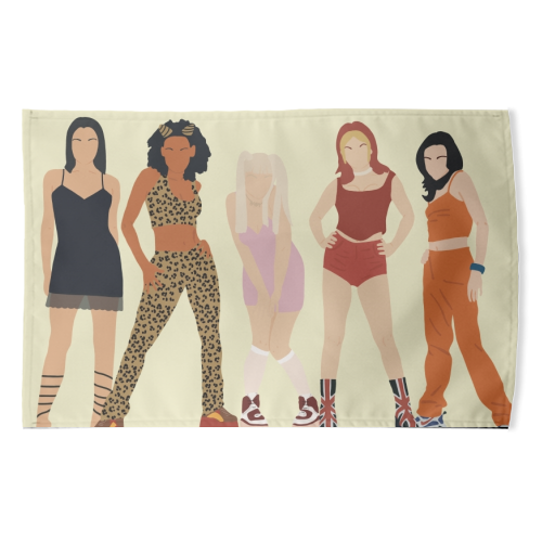 Spice Girls - funny tea towel by Cheryl Boland
