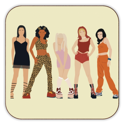 Spice Girls - personalised beer coaster by Cheryl Boland