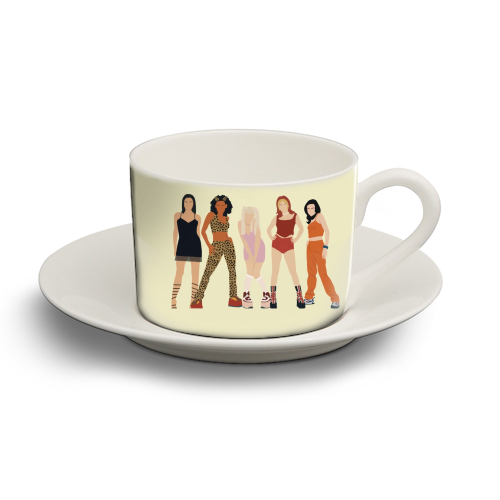 Spice Girls - personalised cup and saucer by Cheryl Boland