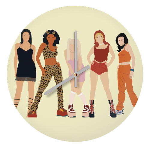 Spice Girls - quirky wall clock by Cheryl Boland