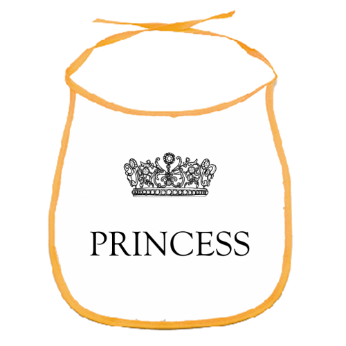 Crown Princess - funny baby bib by Adam Regester