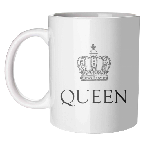 Queen Crown - unique mug by Adam Regester