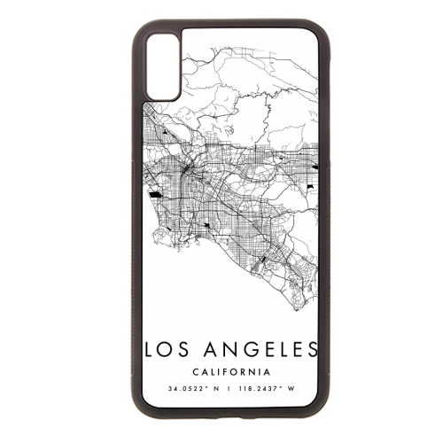Los Angeles California Minimal Modern Circle Street Map - stylish phone case by Toni Scott