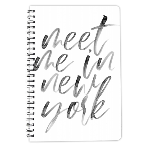 Meet Me In New York Watercolor Script - personalised A4, A5, A6 notebook by Toni Scott