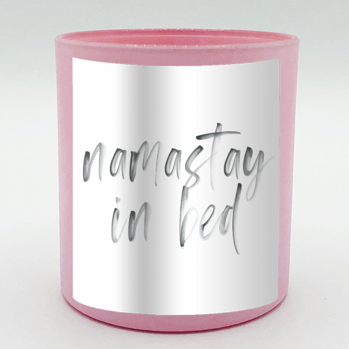 Namastay In Bed Watercolor - scented candle by Toni Scott