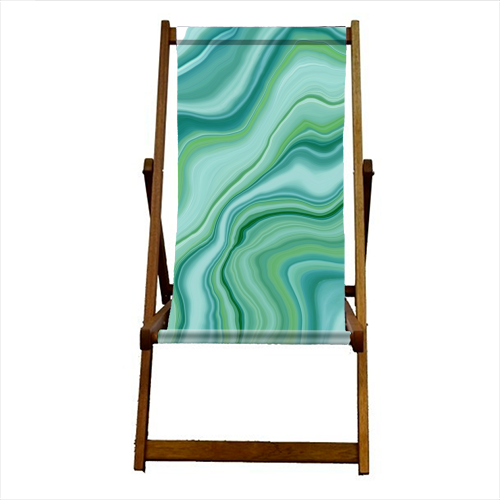 Liquid Emerald Green Agate Dream #1 #gem #decor #art - canvas deck chair by Anita Bella Jantz