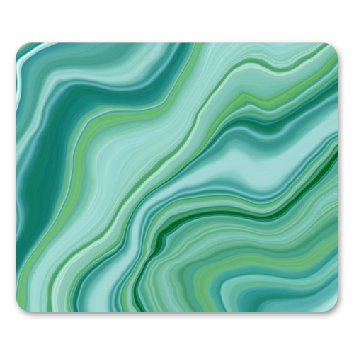 Liquid Emerald Green Agate Dream #1 #gem #decor #art - funny mouse mat by Anita Bella Jantz