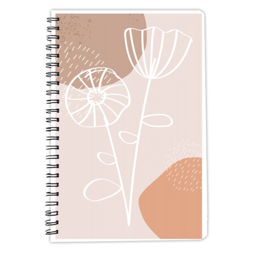 Organic Botanical Flower - personalised A4, A5, A6 notebook by Toni Scott