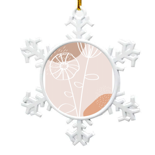 Organic Botanical Flower - snowflake decoration by Toni Scott