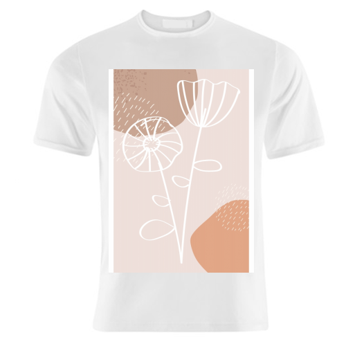Organic Botanical Flower - unique t shirt by Toni Scott