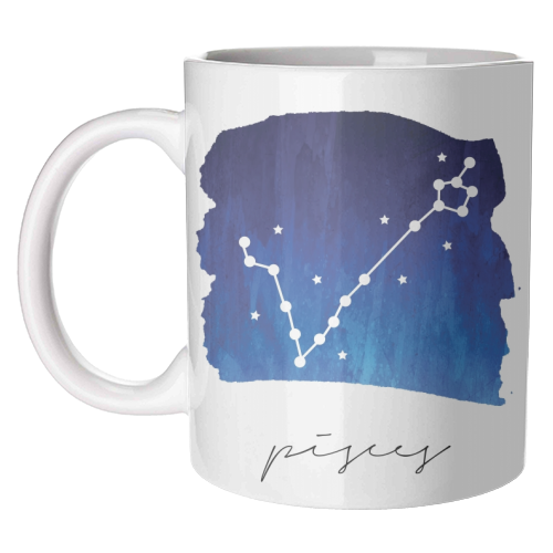 Pisces Zodiac Constellation. - unique mug by Toni Scott