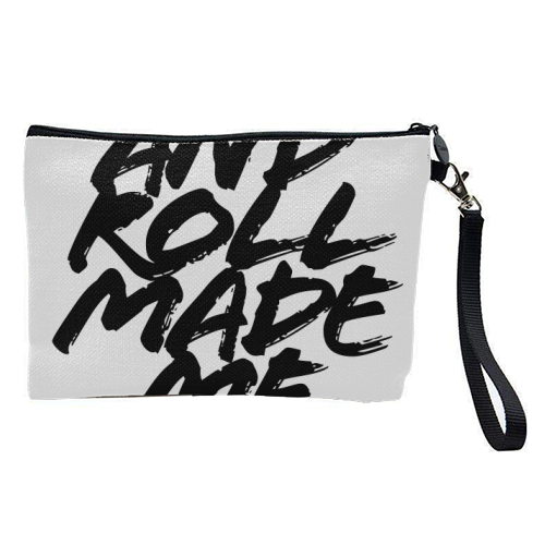 Rock and Roll Made Me Do It Grunge Caps - pretty makeup bag by Toni Scott
