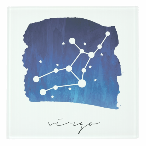 Virgo Zodiac Constellation - personalised beer coaster by Toni Scott