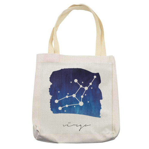 Virgo Zodiac Constellation - printed tote bag by Toni Scott