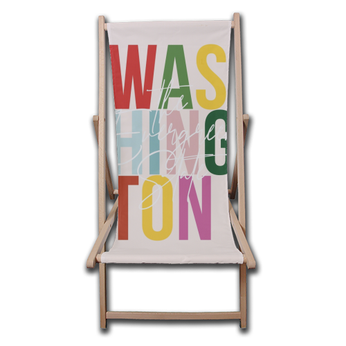 Washington "The Evergreen State" Color State - canvas deck chair by Toni Scott