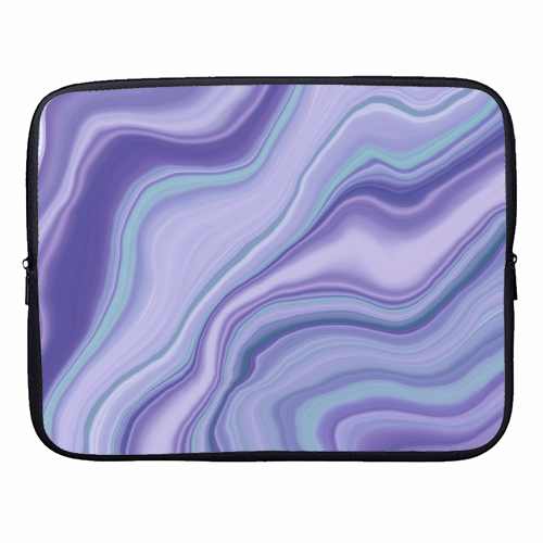 Liquid Mermaid Agate Dream #1 #pastel #decor #art - designer laptop sleeve by Anita Bella Jantz