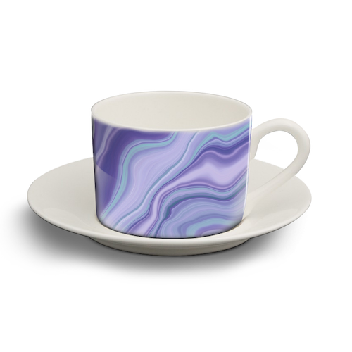 Liquid Mermaid Agate Dream #1 #pastel #decor #art - personalised cup and saucer by Anita Bella Jantz