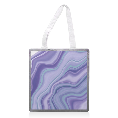 Liquid Mermaid Agate Dream #1 #pastel #decor #art - printed tote bag by Anita Bella Jantz