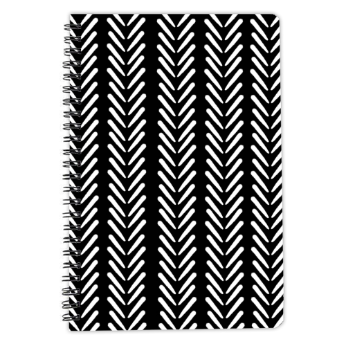 Mud Cloth Arrow Glam #2 #pattern #decor #art - personalised A4, A5, A6 notebook by Anita Bella Jantz