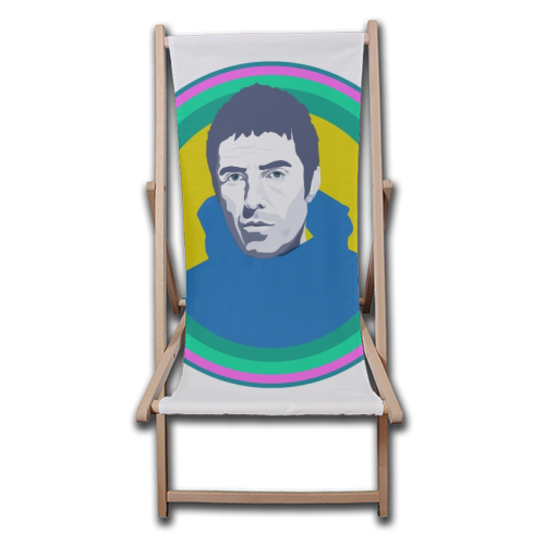 Liam Gallagher Oasis Wonderwall British Music Artist Rocker - canvas deck chair by SABI KOZ