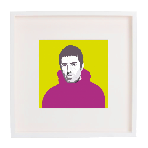 Liam Gallagher Oasis Wonderwall British Music Artist Rocker - framed poster print by SABI KOZ