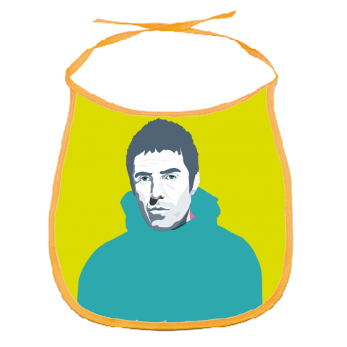 Liam Gallagher Oasis Wonderwall British Music Artist Rocker - funny baby bib by SABI KOZ
