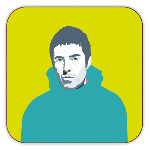 Liam Gallagher Oasis Wonderwall British Music Artist Rocker - personalised beer coaster by SABI KOZ
